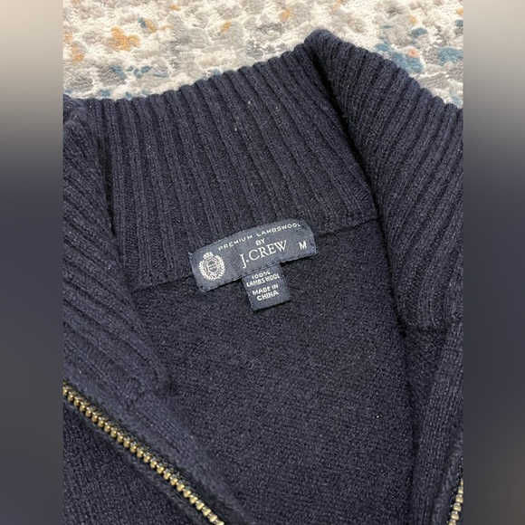 J. Crew Premium Lambswool Quarter Zip Sweater - Men’s Medium - Picture 3 of 10
